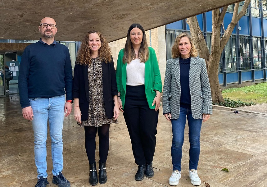 (D’esquerra a dreta). Josep María Canal, Esther Roca, Mireia Barrachina i Sara Carbonell.